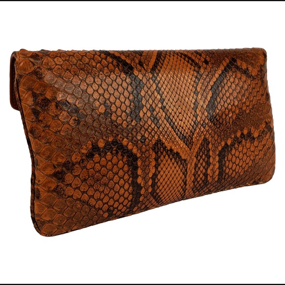 NWT 🤴 SUPER RARE 🤴 Gucci Broadway Python Clutch Tiger Head Clasp NEW W DUSTBAG - Picture 6 of 9